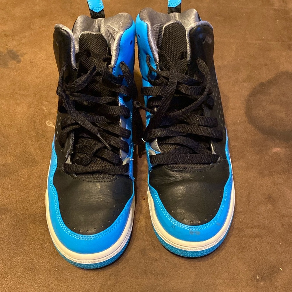 black and blue jordan flights